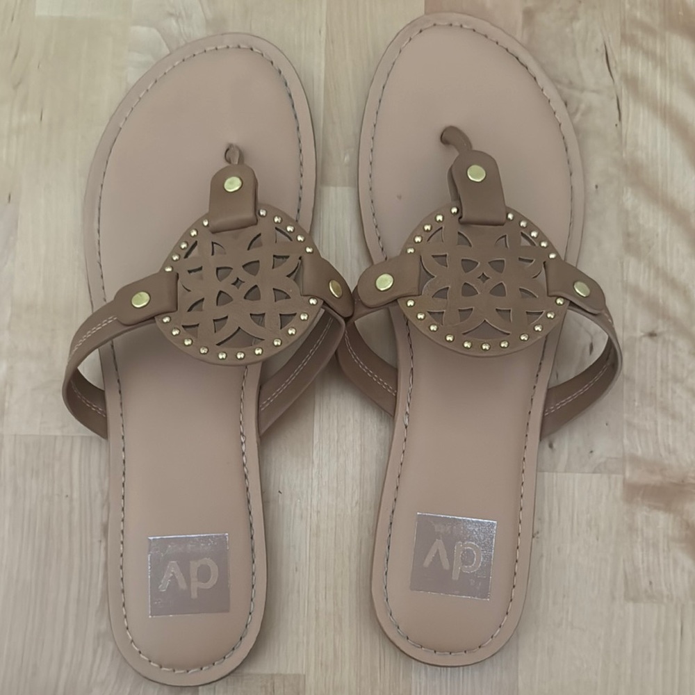 DV by Dolce Vita Tan Sandals with Decorative Design